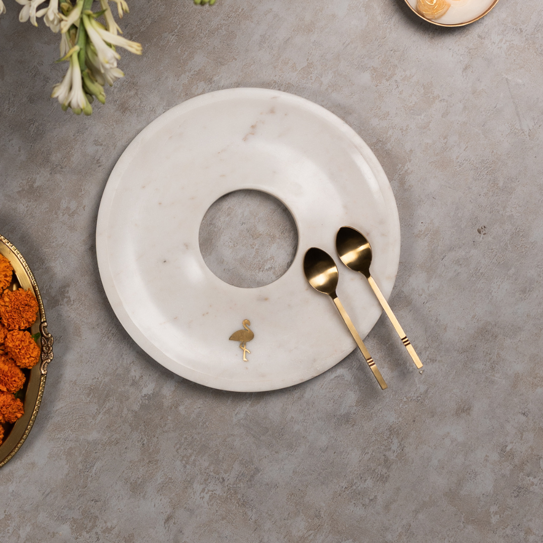 Cirque Marble Chip & Dip Platter Set