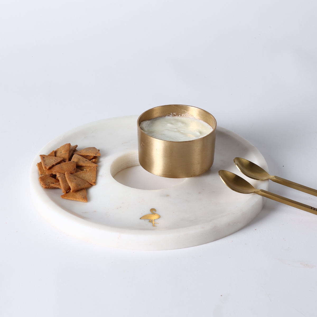 Cirque Marble Chip & Dip Platter Set