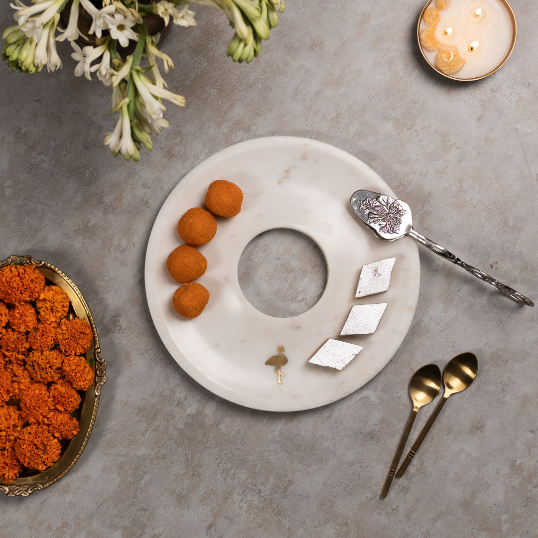 Cirque Marble Chip & Dip Platter Set
