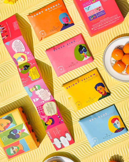 Premium Organic Holi Gulals | Box of 4 Colours | 100% Natural | Made from Flowers and Vegetables