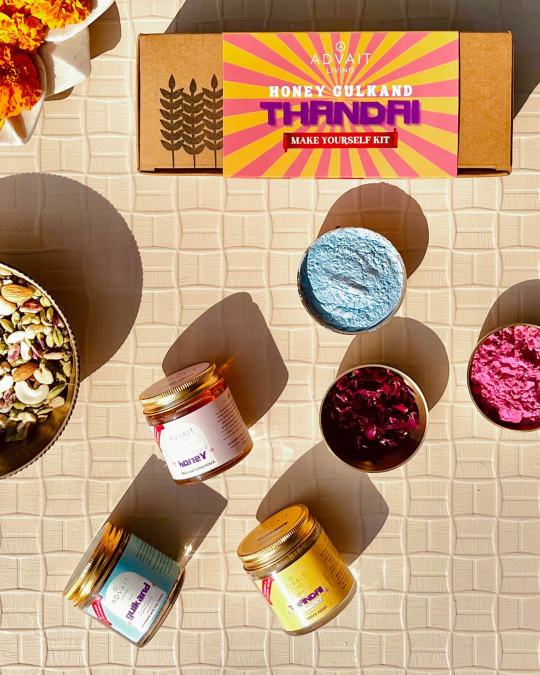 Thandai Gift Kit | Set of 3 | Thandai, Honey, Gulkand | 100% Natural