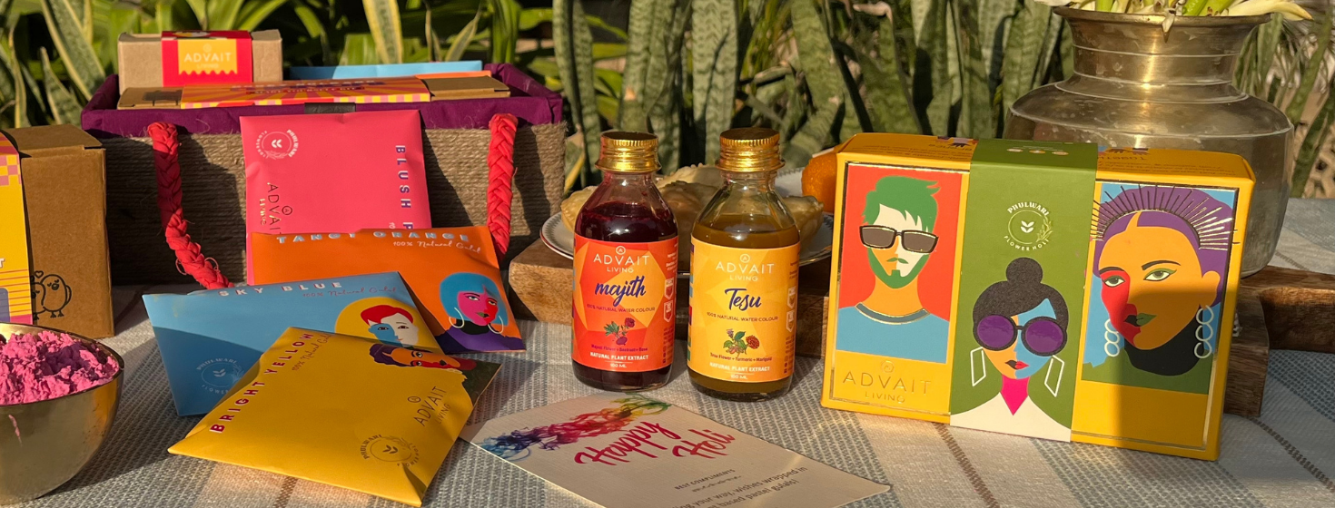 Celebrate Holi with Advait's Organic Holi Range Natural Water Colours