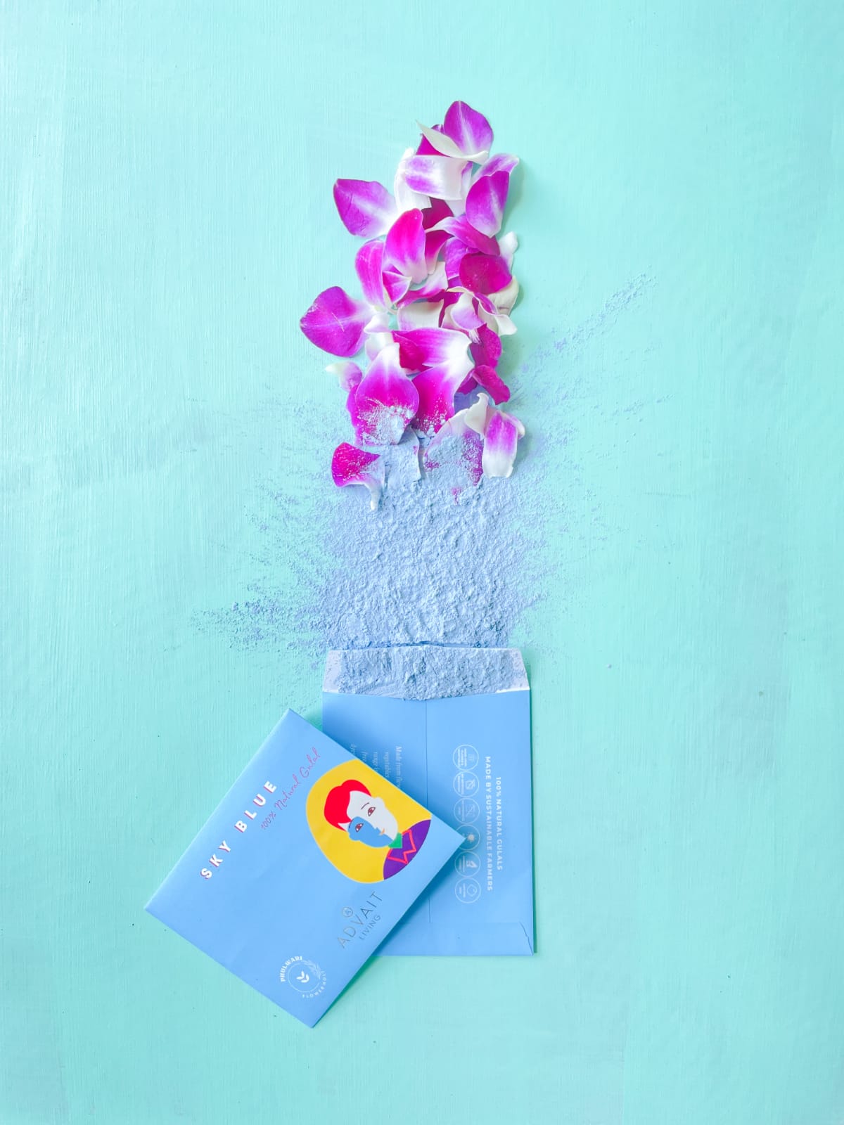 Premium Organic Holi Gulals | Box of 4 Colours | 100% Natural | Made from Flowers and Vegetables