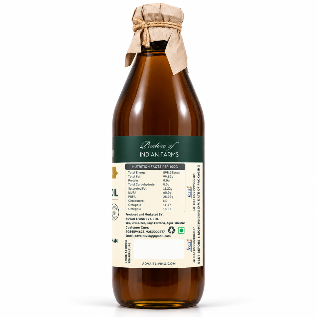 Cold-Pressed Black Mustard Oil (सरसों का तेल)