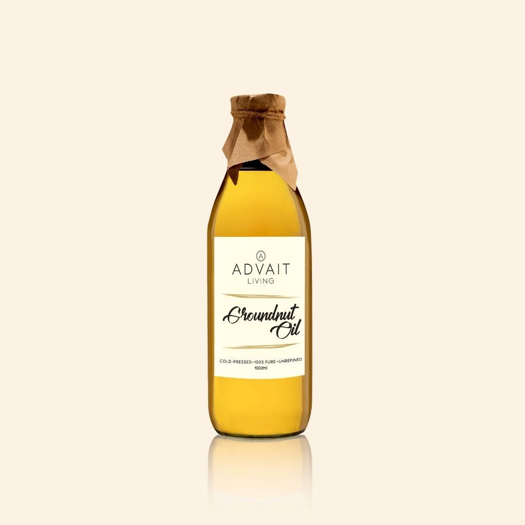 groundnut oil 1 Litre glass bottle