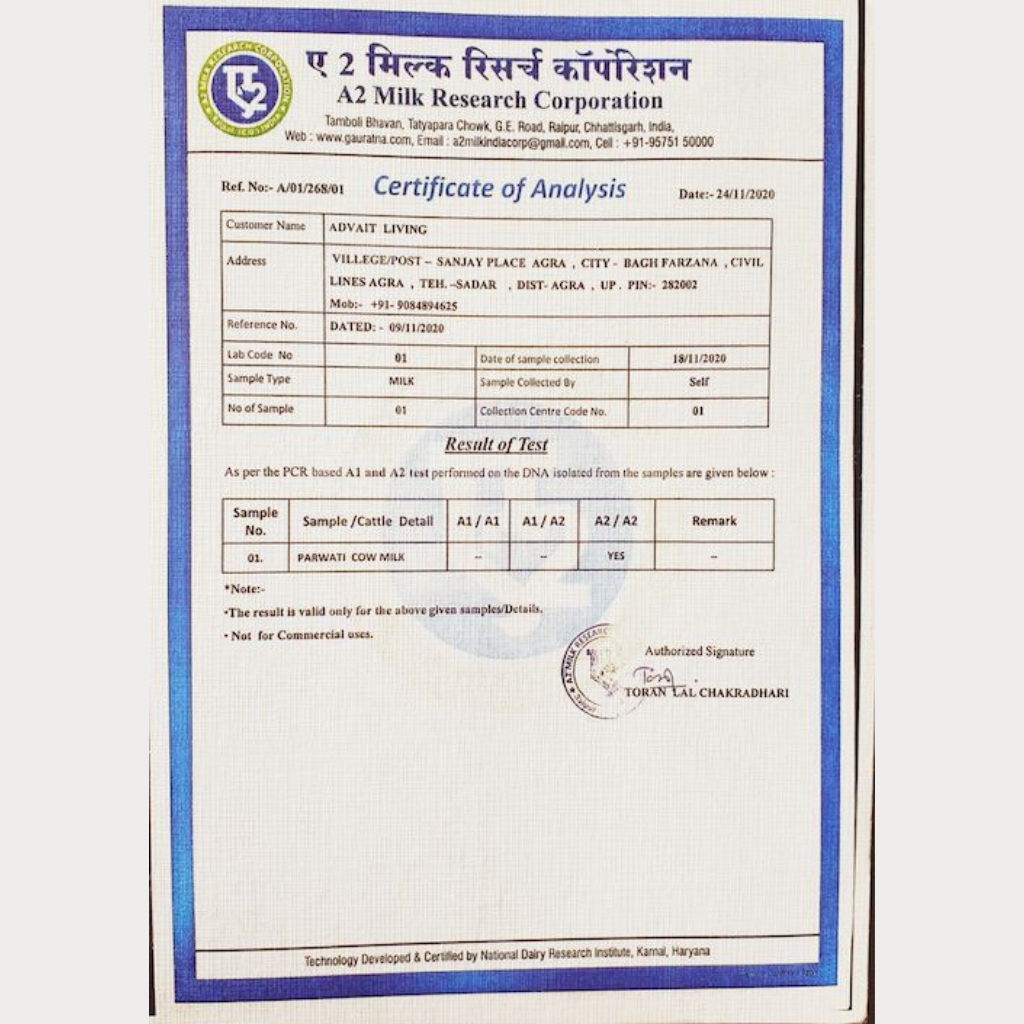 a2 cow ghee a2 certificate