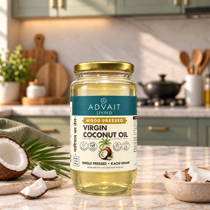 Wood-Pressed Coconut Oil (नारियल का तेल)