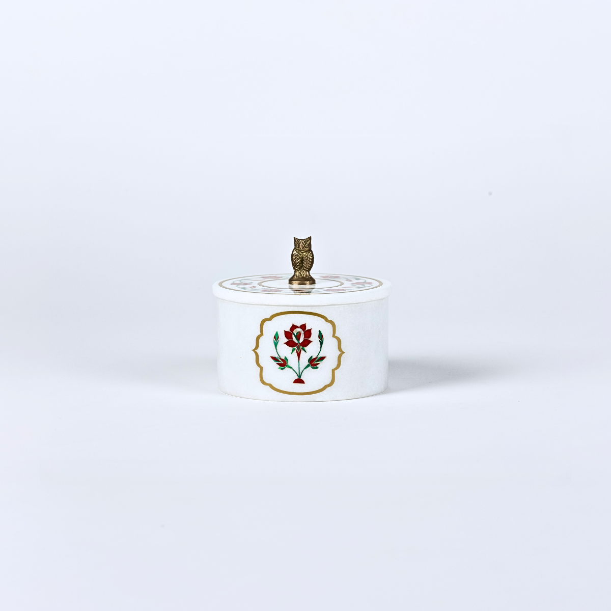 Jardin en Fleur Marble Inlay Jar