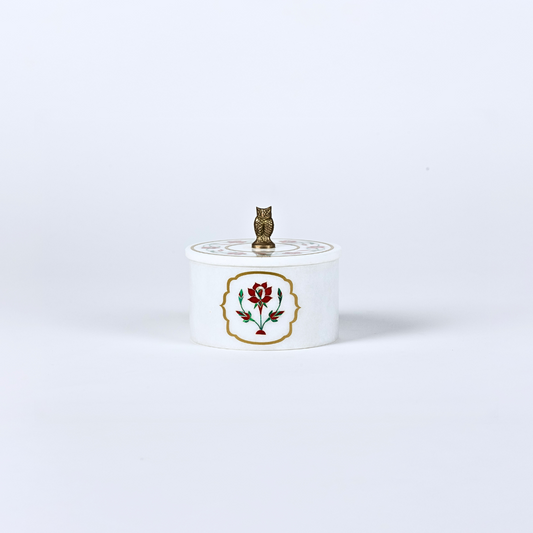 Jardin en Fleur Marble Inlay Jar