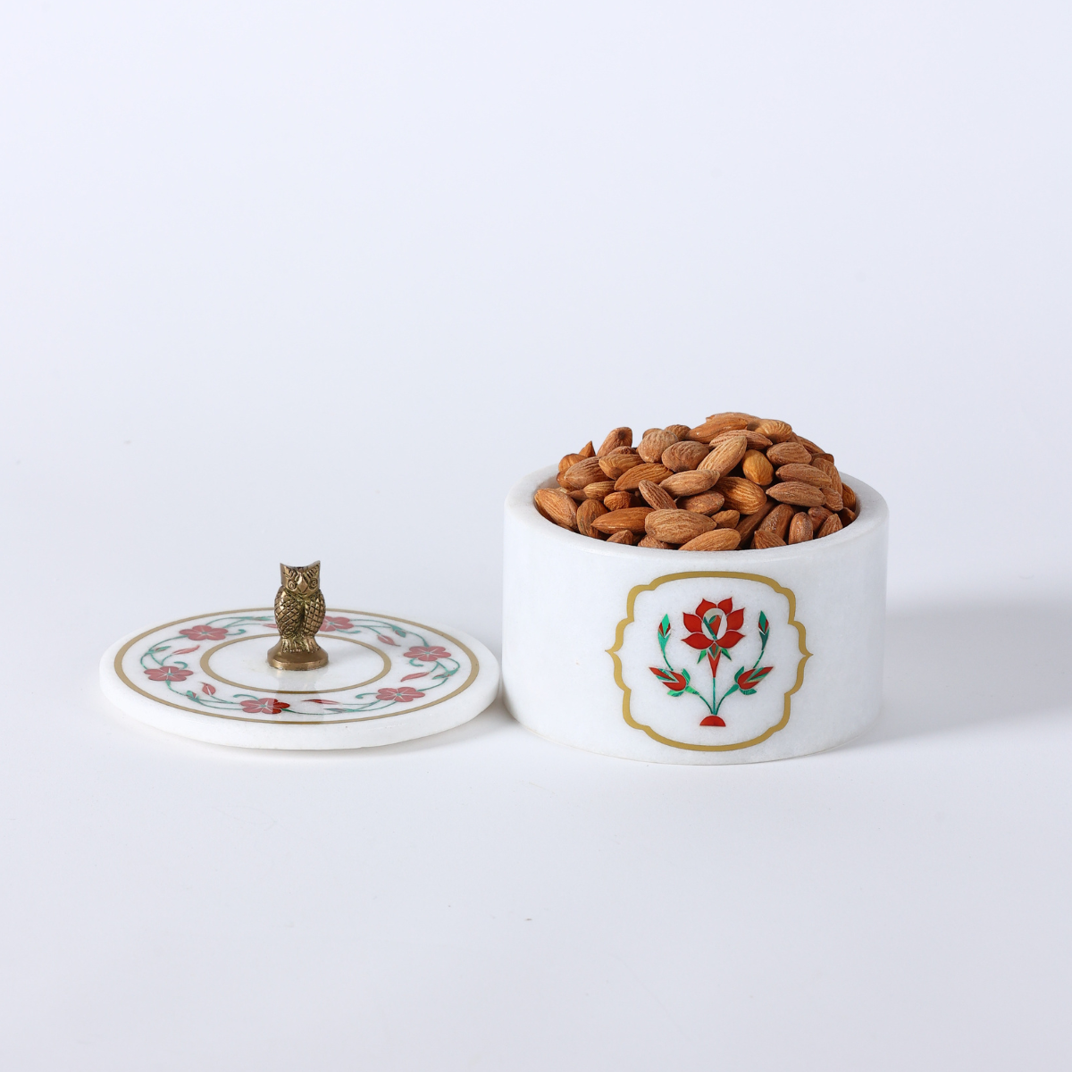 Jardin en Fleur Marble Inlay Jar