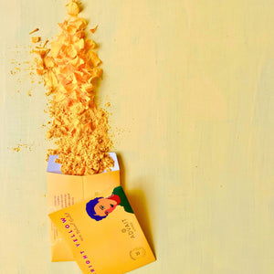 Bright Yellow Organic Holi Gulal | 100% Natural | Made from Flowers and Vegetables | 100g pack