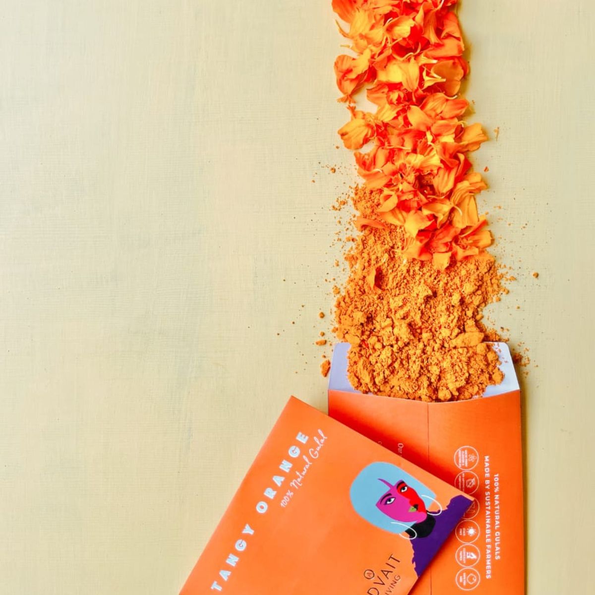 Premium Organic Holi Gulals | Box of 4 Colours | 100% Natural | Made from Flowers and Vegetables