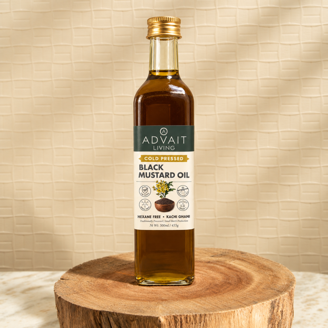 Cold-Pressed Black Mustard Oil (सरसों का तेल)