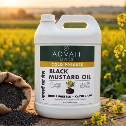 Cold-Pressed Black Mustard Oil (सरसों का तेल)
