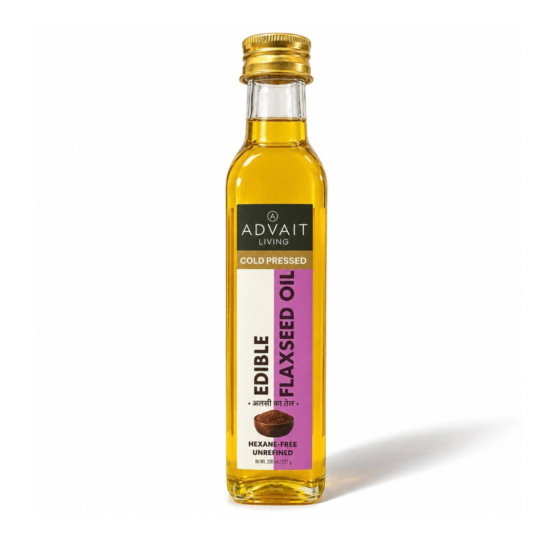 Cold-Pressed Flaxseed Oil (अलसी का तेल)