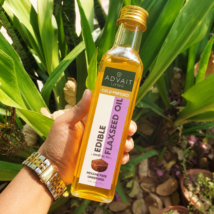 Cold-Pressed Flaxseed Oil (अलसी का तेल)
