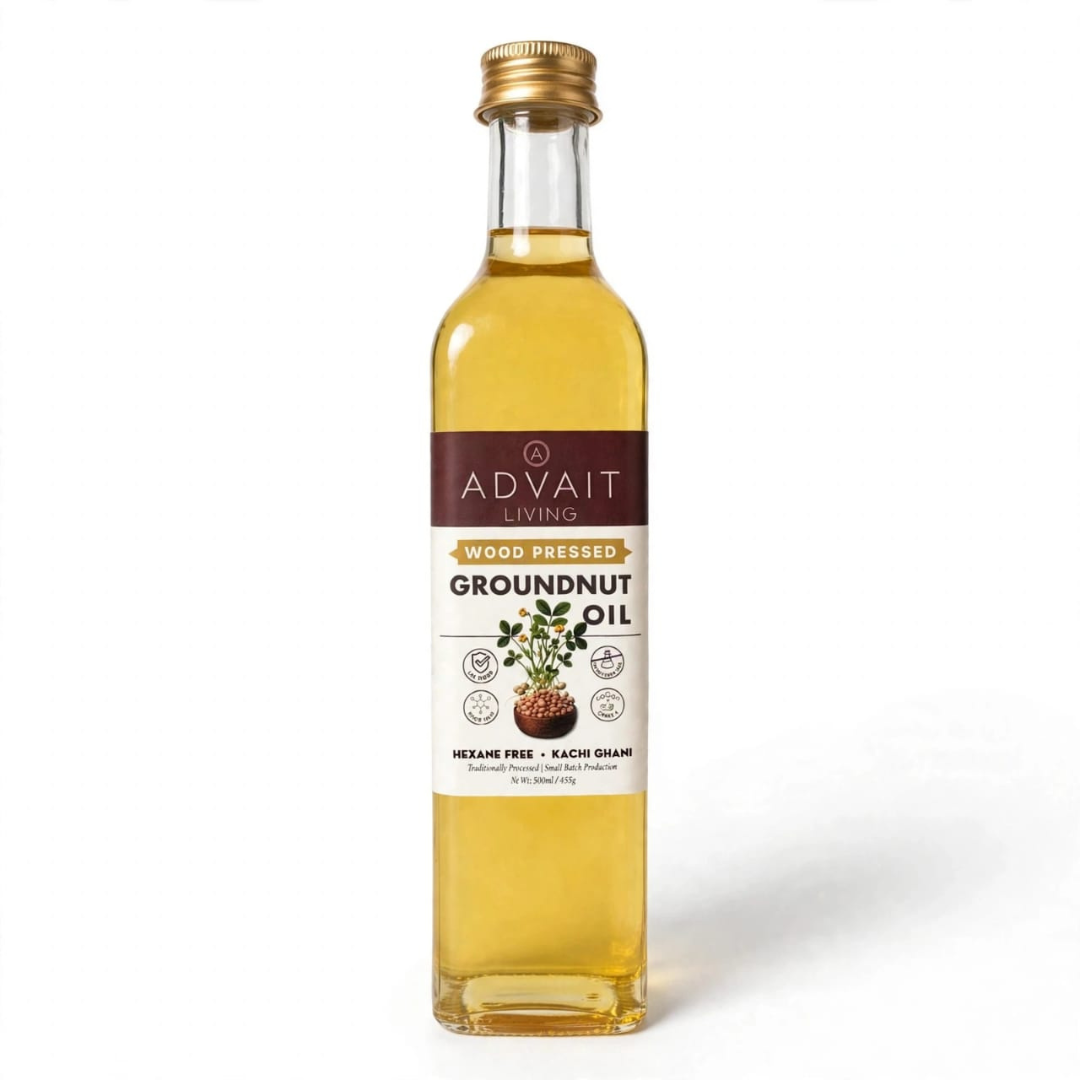 Cold-Pressed Groundnut Oil (मूंगफली का तेल)