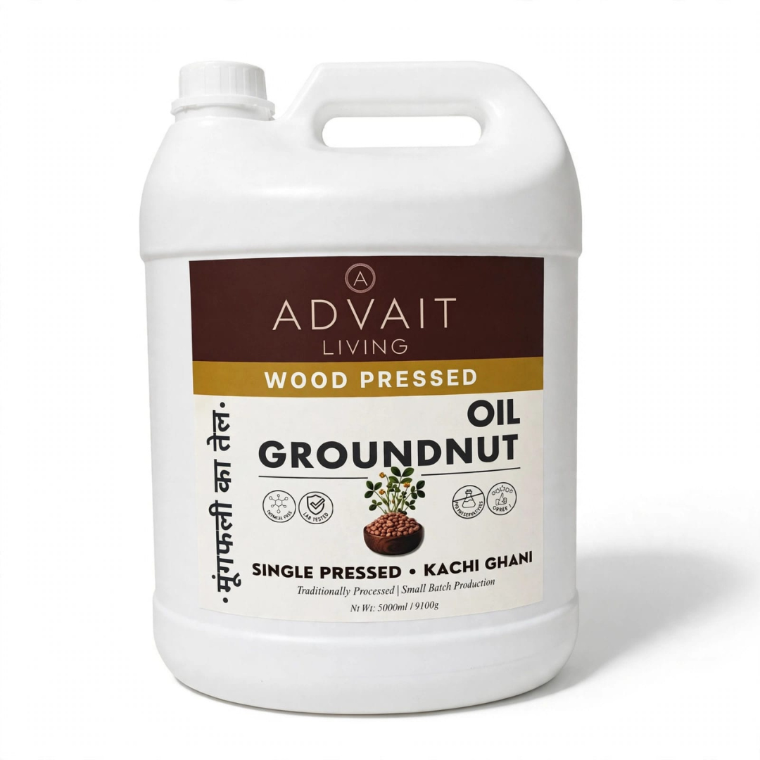 Cold-Pressed Groundnut Oil (मूंगफली का तेल)