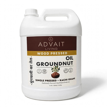 Cold-Pressed Groundnut Oil (मूंगफली का तेल)