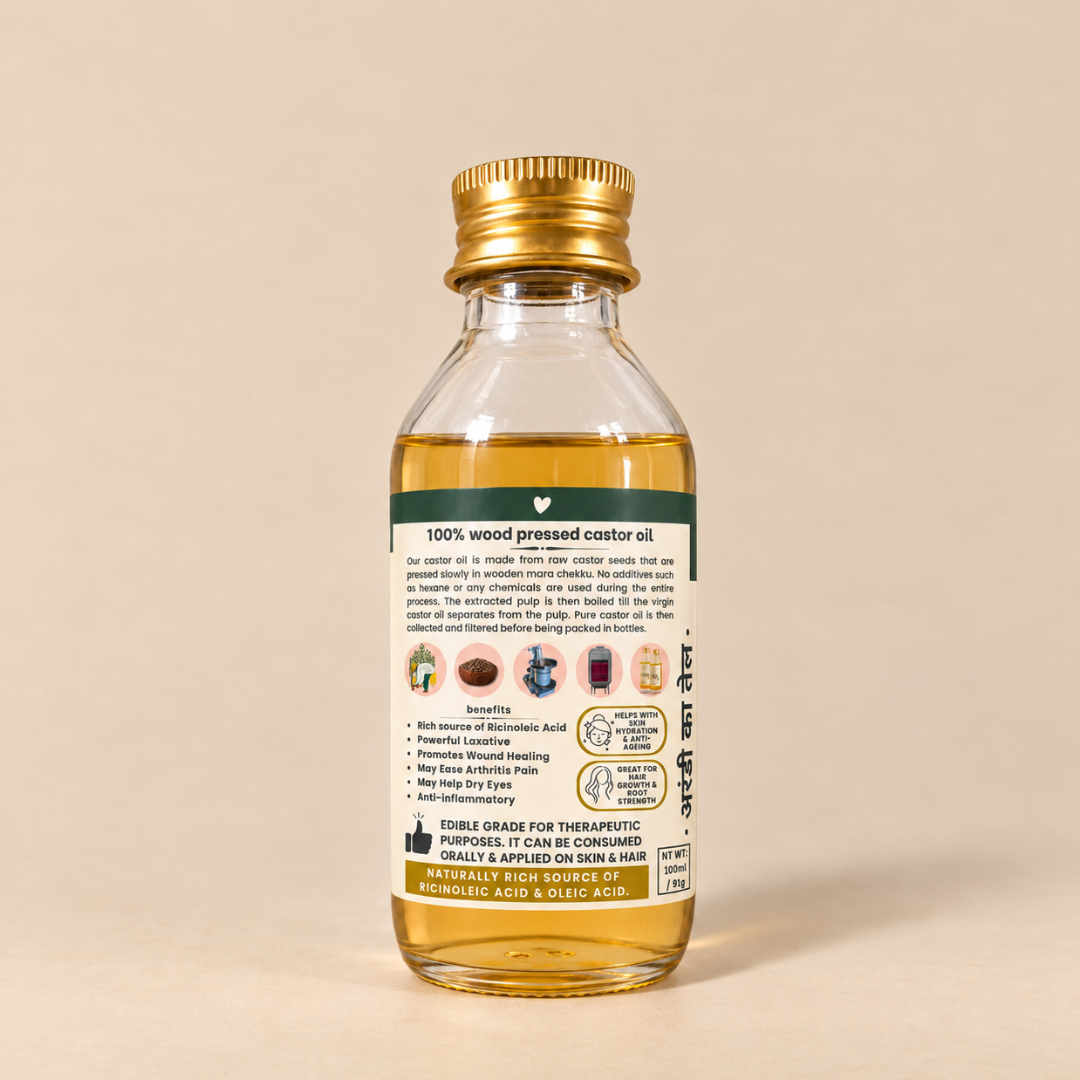 Wood-Pressed Castor Oil (अरंडी का तेल)