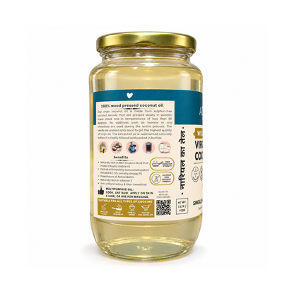 Wood-Pressed Coconut Oil (नारियल का तेल)