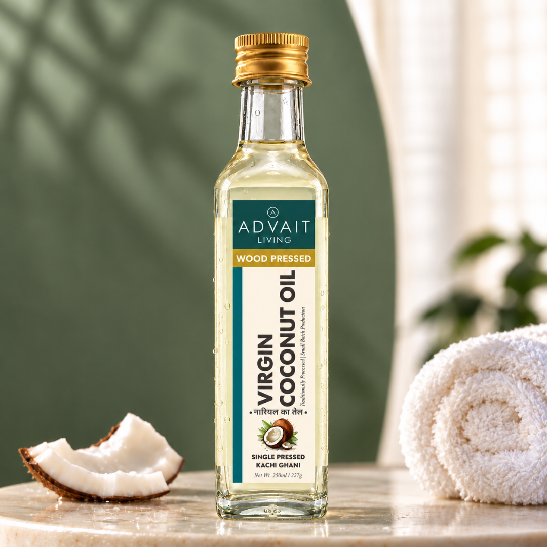 Wood-Pressed Coconut Oil (नारियल का तेल)