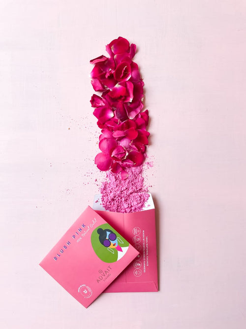 Blush Pink Organic Holi Gulal | 100% Natural | Made from Flowers and Vegetables | 100g pack