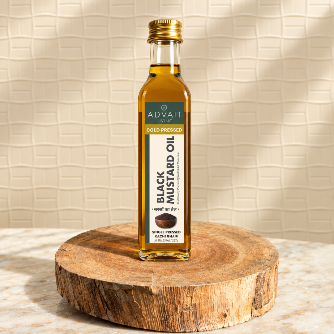 Cold-Pressed Black Mustard Oil (सरसों का तेल)