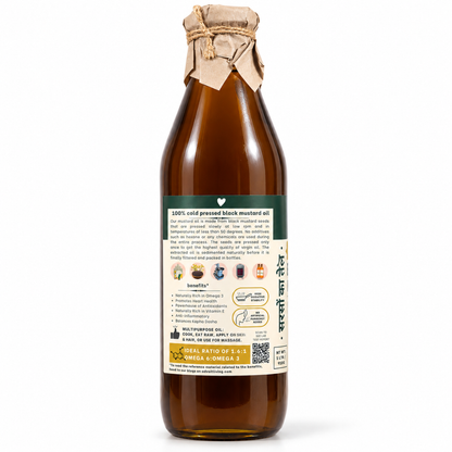 Cold-Pressed Black Mustard Oil (सरसों का तेल)