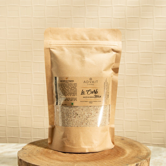300 g packet of Low Carbohydrate Nuts & Seeds Flour, made from 7 whole, real ingredients.