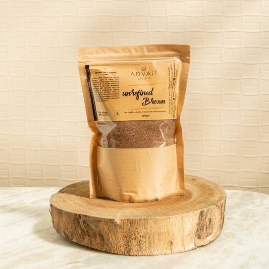 500 g packet of Advait Living Unrefined Brown Sugar