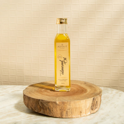 250 ml Cold-Pressed Sweet Almond Oil in a glass bottle
