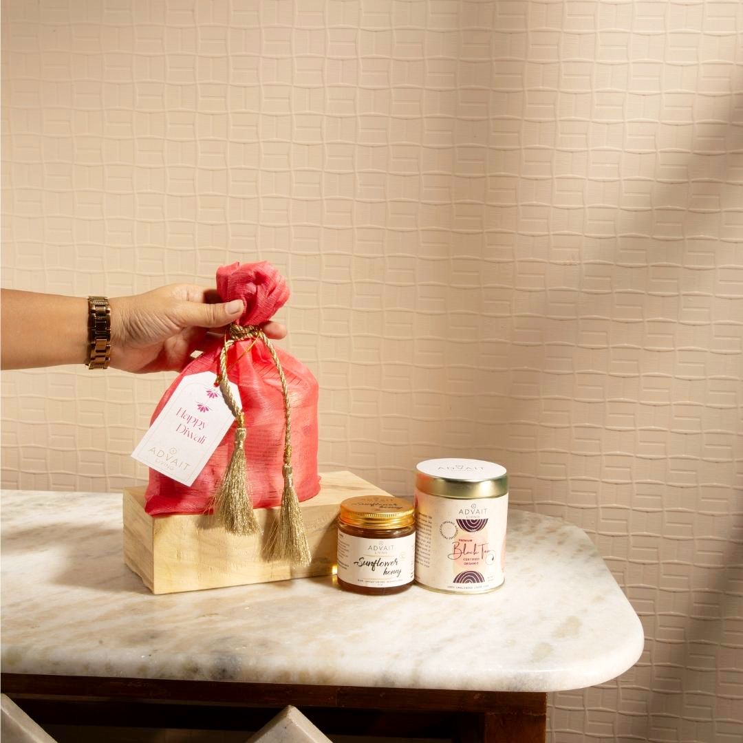 Cha Festive Potli Premium Tea Honey Gift Set - Main Image